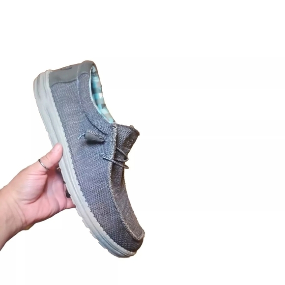 Hey Dude Mens Wally Sox In Charcoal 12 - Picture 8 of 13